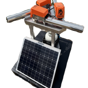 The Margo Trident featuring 3 cannons and a easy use, simple to move platform.