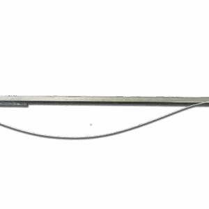 Steel ground rod mounting bracket for JVA SV electric fence energizer with attached grounding wire